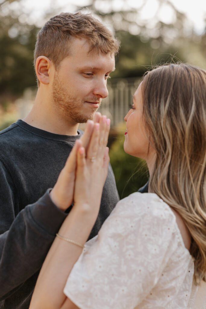 Bath Gardens Blythe GA engagement photography by KateLens Photography
