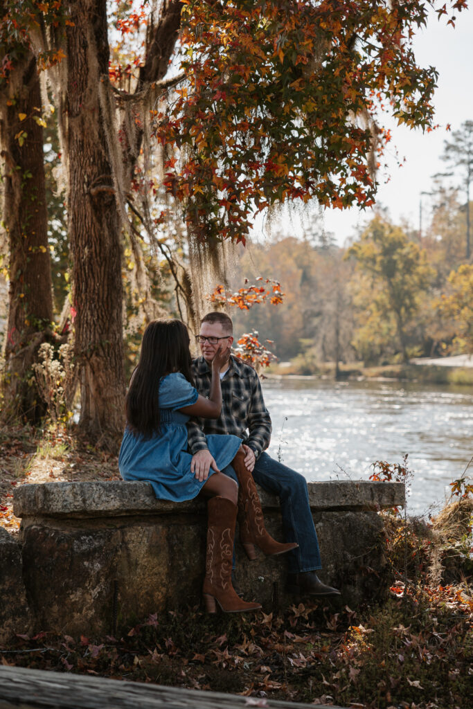 Engagement photography along the Savannah River in Augusta GA